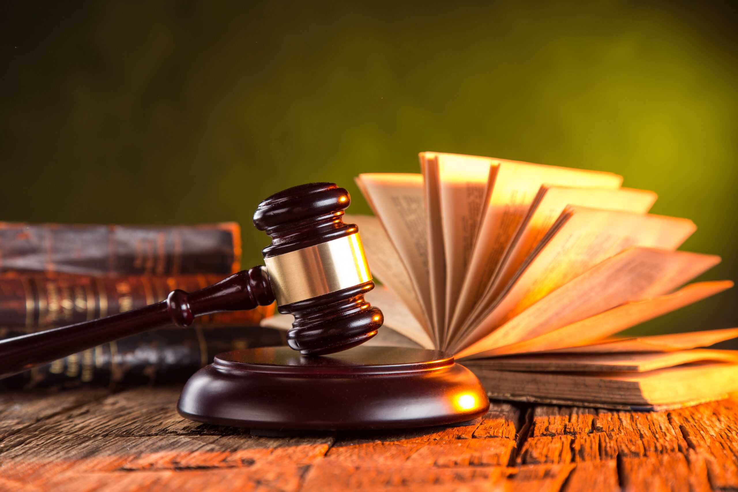 Gavel and law books in Texas Federal Court